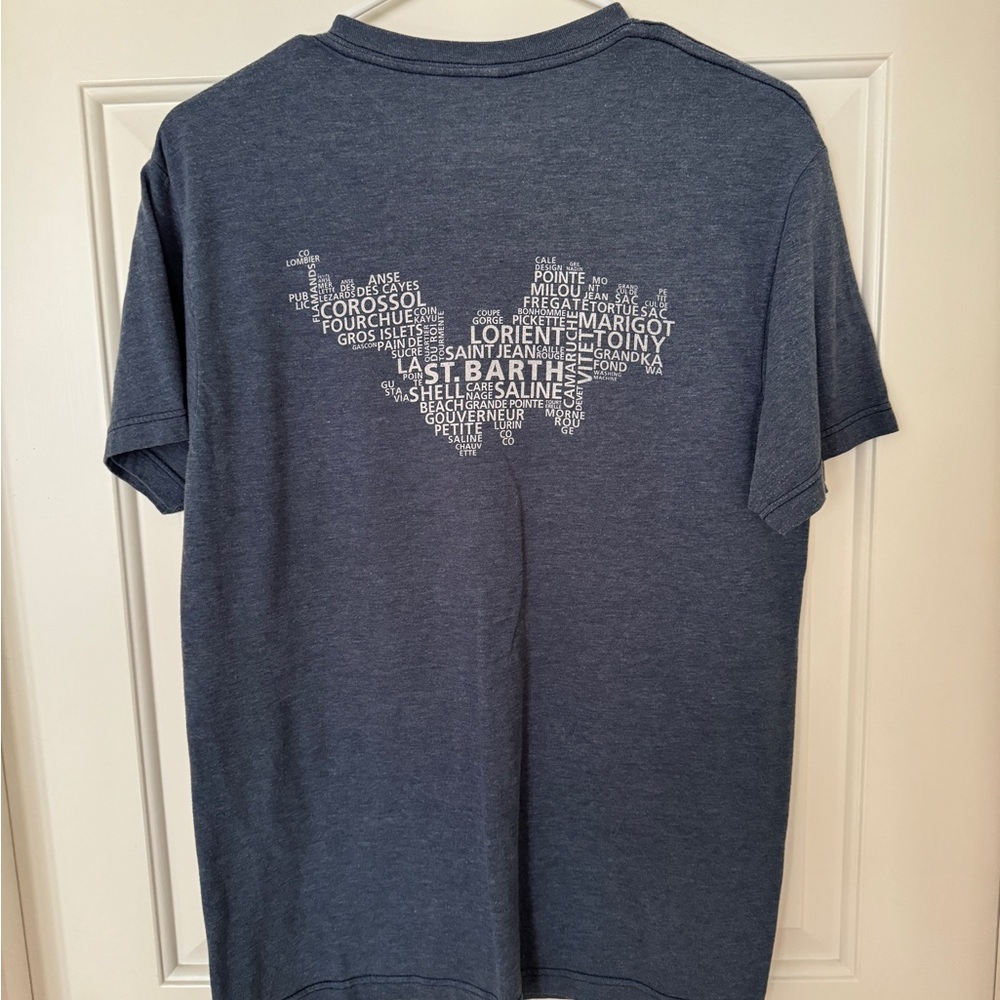St.Barth Heathered Navy Short Sleeve T-Shirt